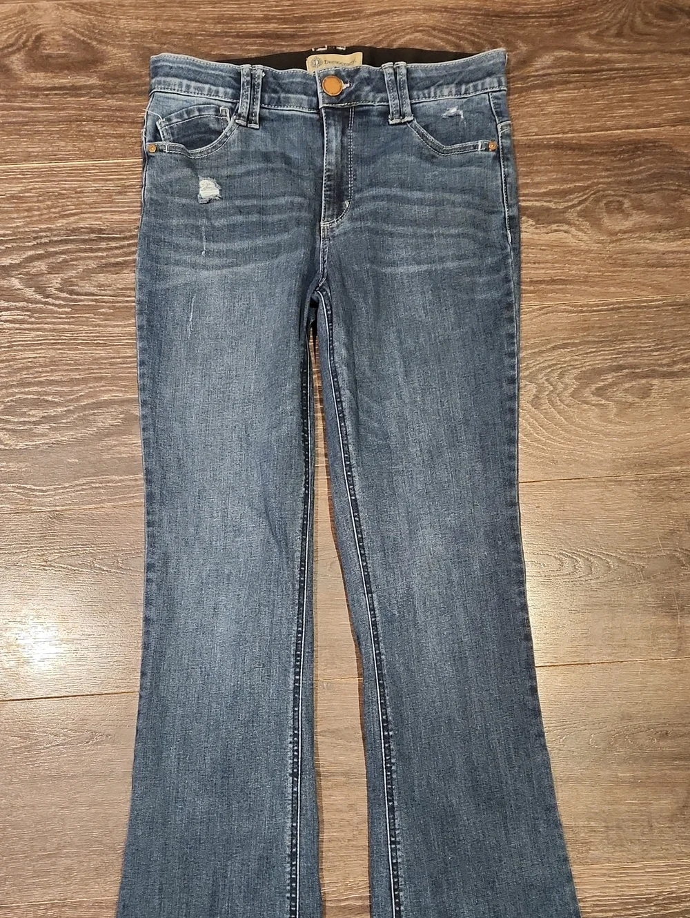 ❤️ DEMOCRACY "AB" TECHNOLOGY ITTY BITTY BOOTCUT JEANS, DISTRESSED, 8 (29) - Picture 3 of 8